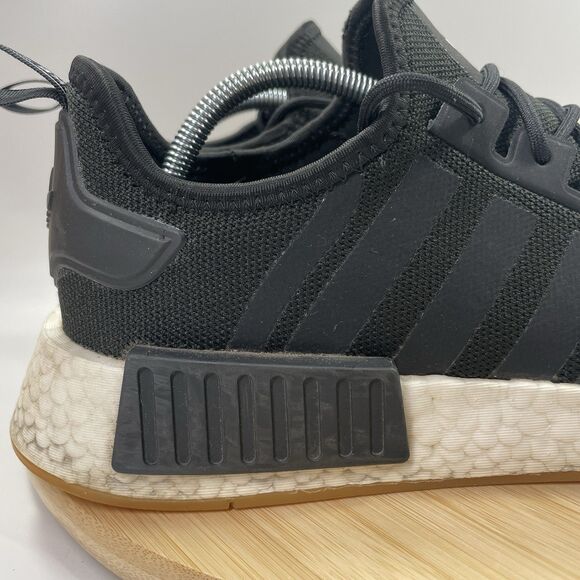 Adidas NMD R1 Boost Shoes Men’s Size 10 Black Gum Athletic Running Sneakers - Picture 2 of 16